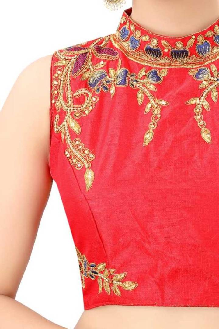 Trendy phantom silk Stitched Blouse for Women